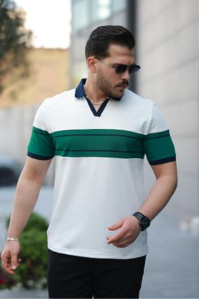 پولوشرت سفید مردانه پنبه ای Miron - کد 929261453
