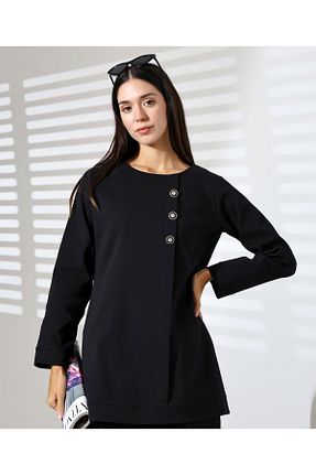ست بالاتنه و پائین تنه مشکی زنانه بافتنی QARA - کد 933367287
