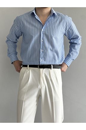 پیراهن آبی مردانه رگولار BASEL.CO - کد 929710420