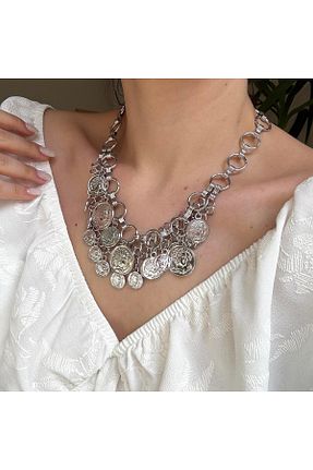 گردنبند جواهر رنگی زنانه برنجی Alice İsstanbul - کد 933368768