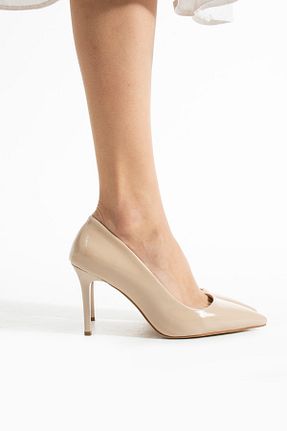 کفش استایلیتو بژ پاشنه نازک Güllü Shoes - کد 933361994