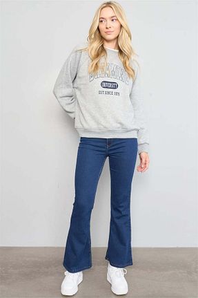 شلوار جین سرمه ای زنانه پاچه اسپانیولی Rift Jeans - کد 930560033