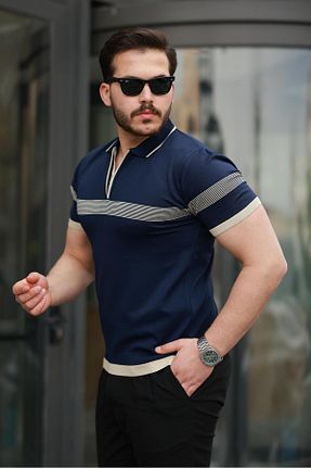 پولوشرت سرمه ای مردانه تریکو Miron - کد 927644071