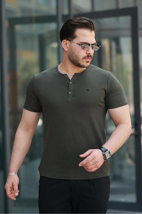 تیشرت خاکی مردانه رگولار Miron - کد 929261563