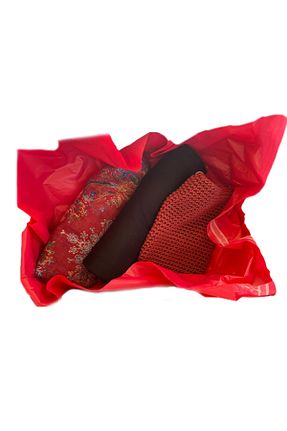 شال زرشکی زنانه شیفون LeJupi - کد 933430978