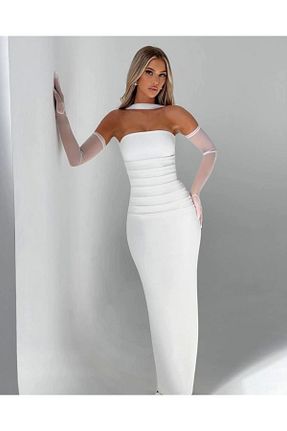 لباس سفید زنانه بافتنی Genel Markalar - کد 936250330