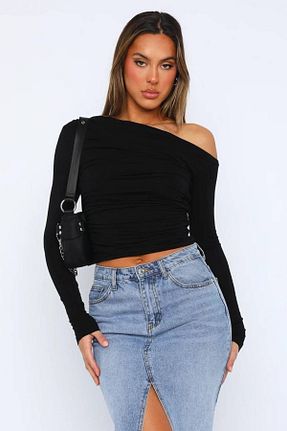 بلوز مشکی زنانه ساده Sudelim butik - کد 933423143