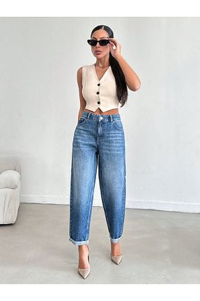 شلوار آبی زنانه پارچه Denim - کد 930174947