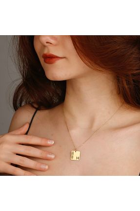 گردنبند نقره زرد زنانه 925 عیار ALTINTEMAS - کد 933457879