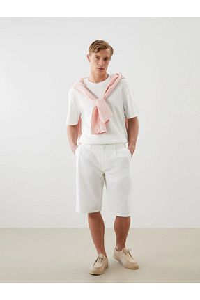 شلوارک و برمودا سفید مردانه Gabardin LC Waikiki - کد 933454903