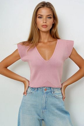 بلوز رنگی زنانه ساده VAGGON - کد 933461246