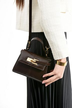 کیف دوشی قهوه ای زنانه چرم مصنوعی Night - کد 933475423