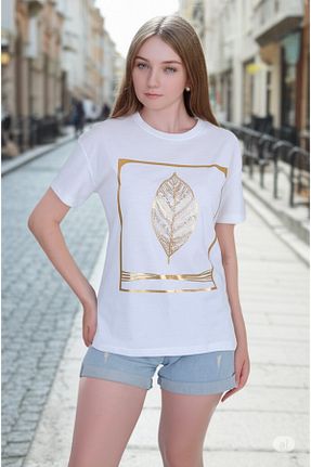 تیشرت سفید زنانه رگولار Esra Butik Hane - کد 845852569