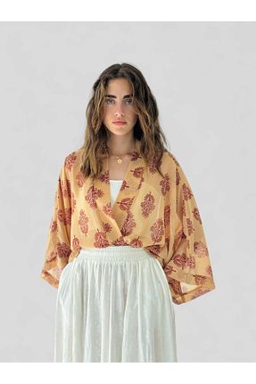 کیمونو و کافتان قهوه ای زنانه پنبه پلی استر Retrobird - کد 933554294