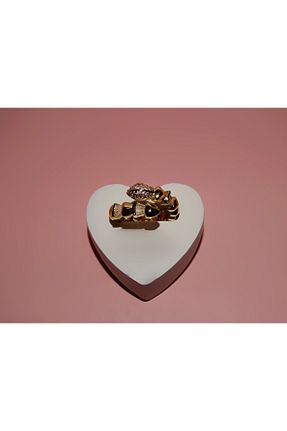 انگشتر استیل (فولاد) زرد زنانه استیل ضد زنگ Takıccı - کد 933553707