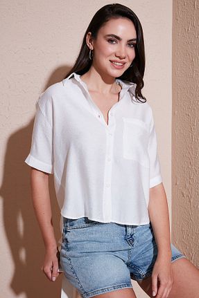 پیراهن سفید زنانه رگولار Lela - کد 933558145