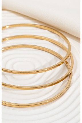 دستبند استیل (فولاد) طلائی زنانه استیل (فولاد) Finesa Jewelry - کد 933581664