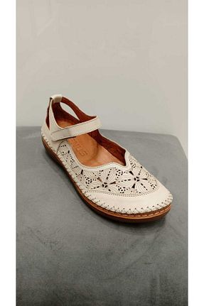 کفش کژوال بژ زنانه چرم خالص EREN SHOES BAG - کد 933584199