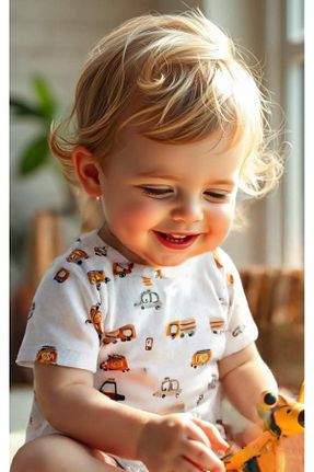 سرهمی سفید بچه گانه آستین کوتاه PEAR BABY - کد 934284388