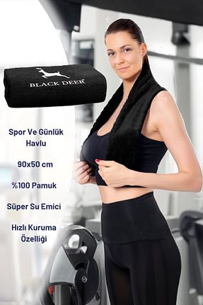 حوله مشکی پنبه ای BLACK DEER - کد 781628136