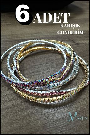 دستبند جواهر رنگی زنانه زیرکن MAZEN - کد 933648431