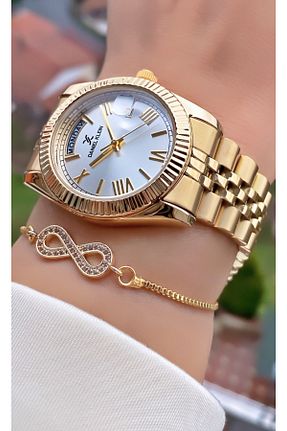 ساعت مچی طلائی زنانه 36-40 میلی متر Daniel Klein - کد 260007237