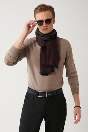 پلیور قهوه ای مردانه ساده Avva - کد 775710497