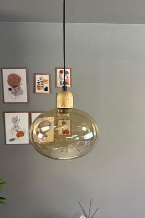 لوستر بژ شیشه Bamyum - کد 933667592