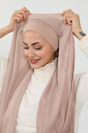 شال قهوه ای زنانه Aisha