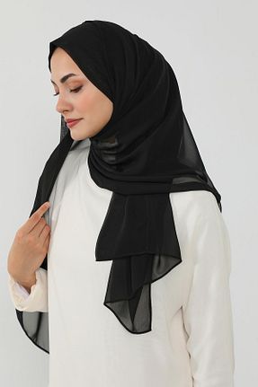 شال مشکی زنانه پلی استر Aisha