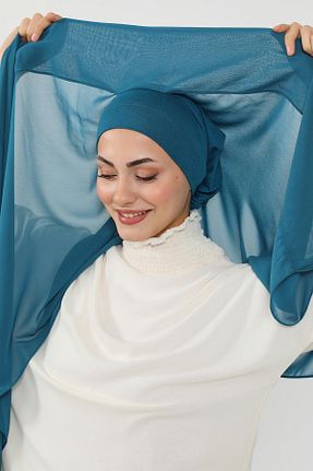 شال آبی زنانه Aisha