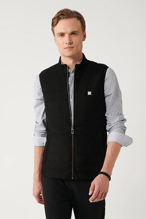 جلیقه مشکی مردانه رگولار Avva - کد 789637872