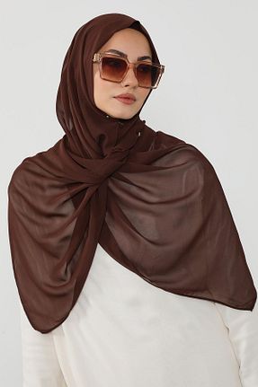 شال قهوه ای زنانه Aisha