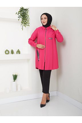 تونیک حجاب صورتی زنانه پلی استر Doque - کد 837340460