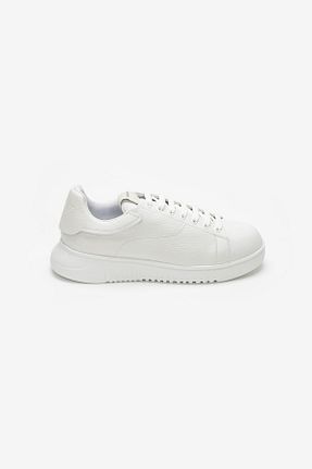 کفش اسنیکر سفید مردانه بند دار Emporio Armani - کد 882056888