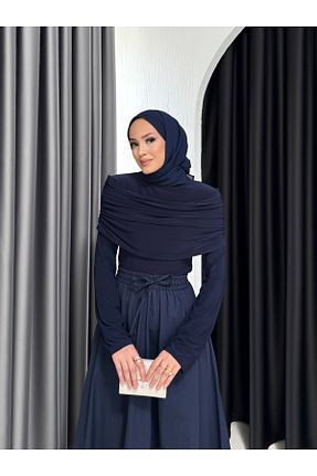 بلوز حجاب سرمه ای بیکر Melike Tatar - کد 933678819