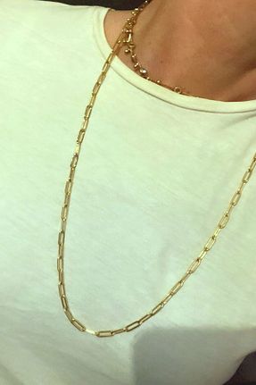 گردنبند استیل ( فولاد ) زرد زنانه استیل (فولاد) DLK TAKI - کد 933684866