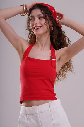 بلوز قرمز زنانه ساده AFLOOW - کد 933685805