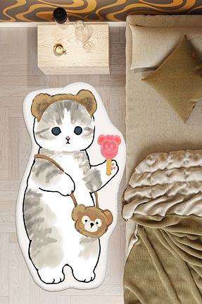 فرش بچه گانه بژ پنبه ای Homefesto - کد 831409055