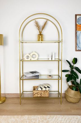 قفسه کتاب طلائی 175 سانتی متر DEKOPRATİK - کد 752555711