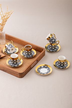 فنجان قهوه مشکی 6 نفره İSTANBUL PORSELEN - کد 816103869