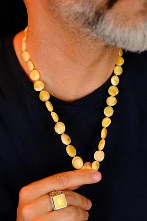 تسبیح زرد کهربا dergah tesbih - کد 934401246