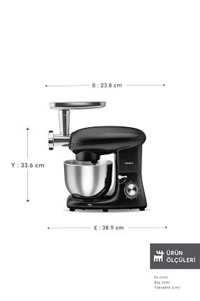 میکسر و ست میکسر مشکی 1501 - 2200 Watt Karaca - کد 778694065