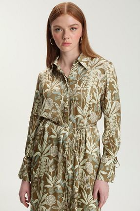 تونیک حجاب زرد زنانه ویسکون Zühre - کد 933749697