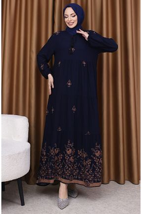 لباس حجاب سرمه ای زنانه رگولار sefamerve - کد 833295047