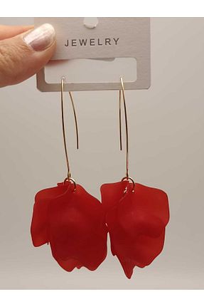 گوشواره جواهر قرمز لزران TLSMACCESORIES - کد 933768015
