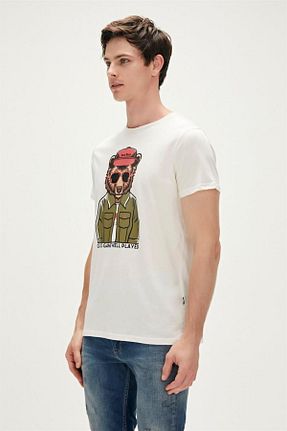 تیشرت سفید مردانه Fitted Bad Bear - کد 635208654