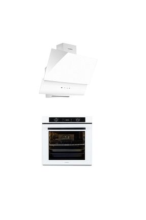 ست هود و اجاق گاز سفید گارانتی نمایندگی رسمی Luxell - کد 933794539