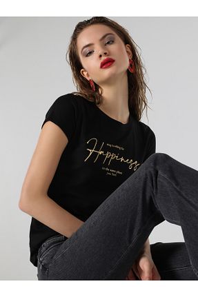 تیشرت مشکی زنانه رگولار Colin’s - کد 743294321