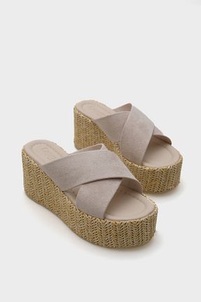 دمپائی بژ زنانه چرم مصنوعی Capone Outfitters - کد 933764372